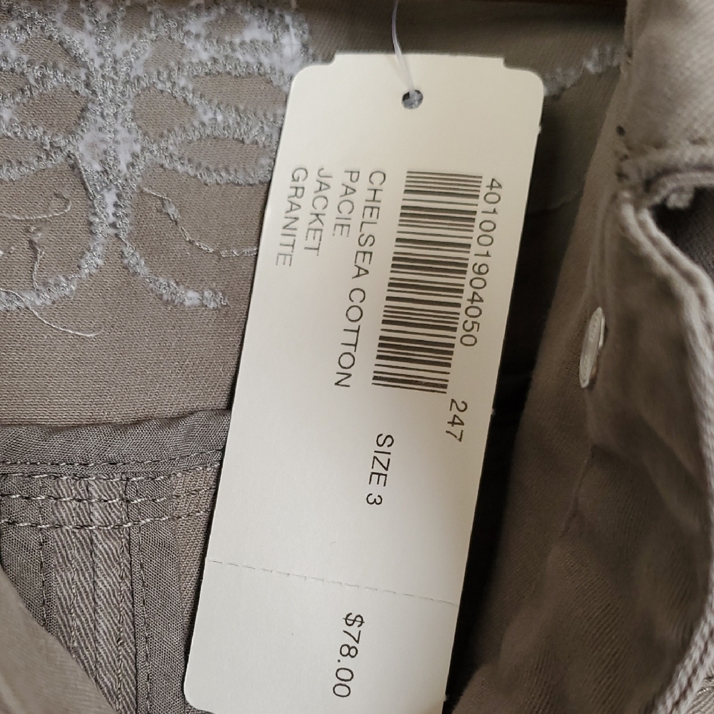 Chico's Chelsea Pacie Jacket Granite Size 3 - Picture 5 of 17